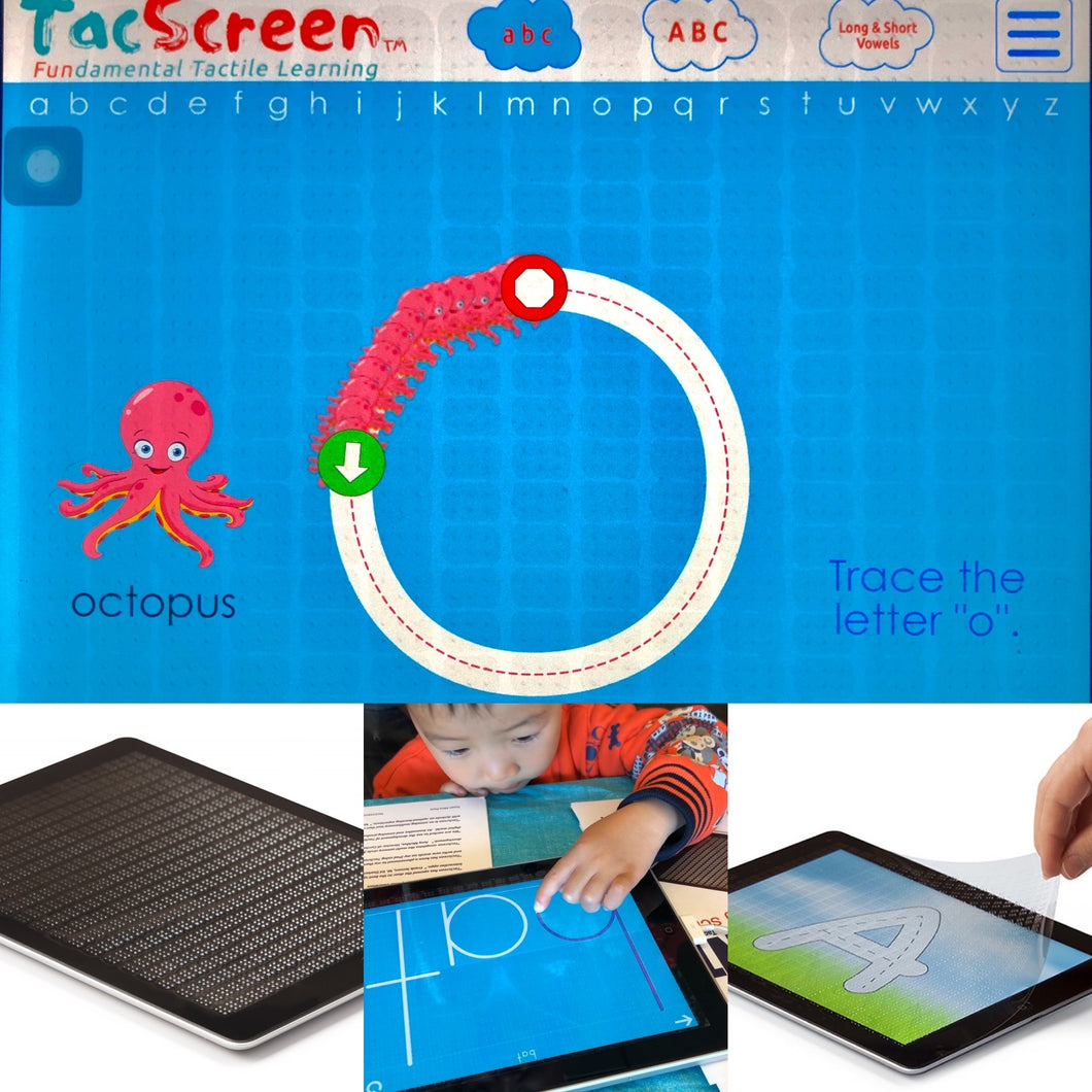 TacScreen Learning Screen & Screen Protector for iPad (The Most Popular iPad) Early Ed & Dyslexia